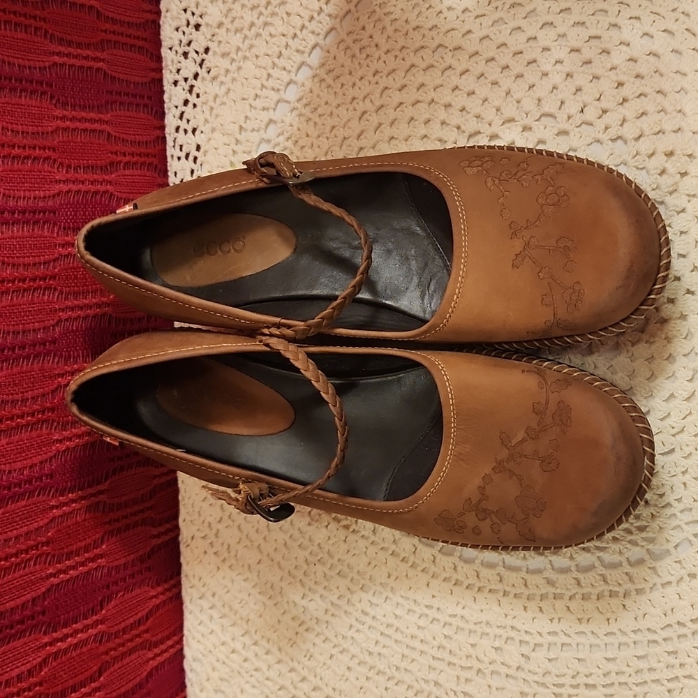 Ecco Sussex Mary Jane Shoe Size 40 Brown